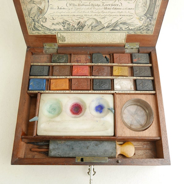 W J Reeves & Sons Antique Georgian Watercolour Paintbox