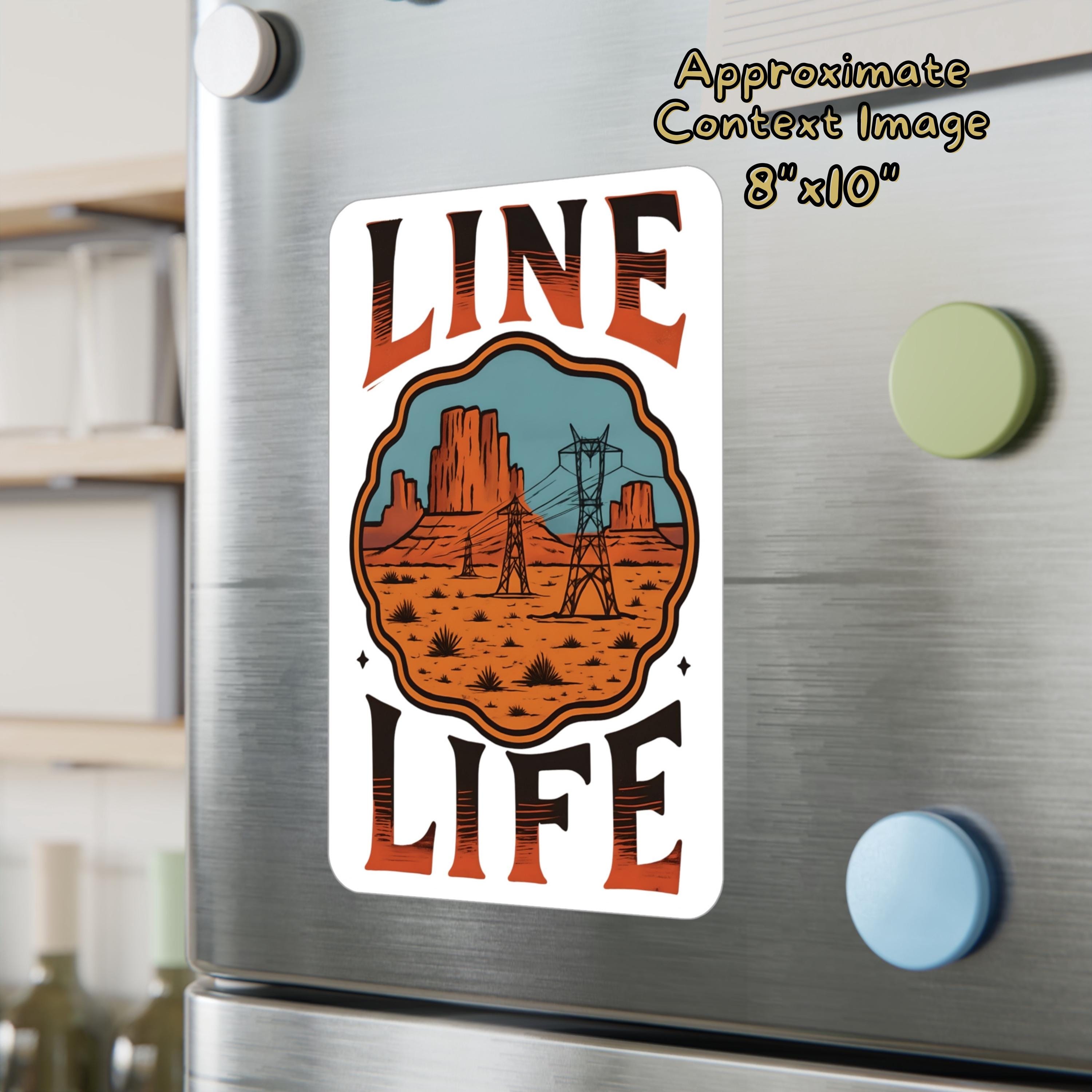 Line Man Sticker Good Lineman Vinyl Decal, Retro Desert Powerline Sticker - Etsy