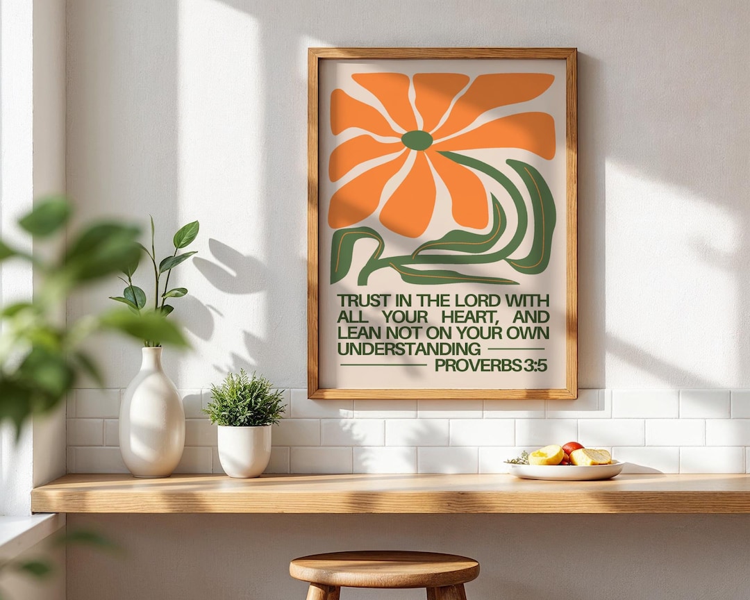 Christian Home Wall Art Printable, Scripture Digital Download, Faith ...