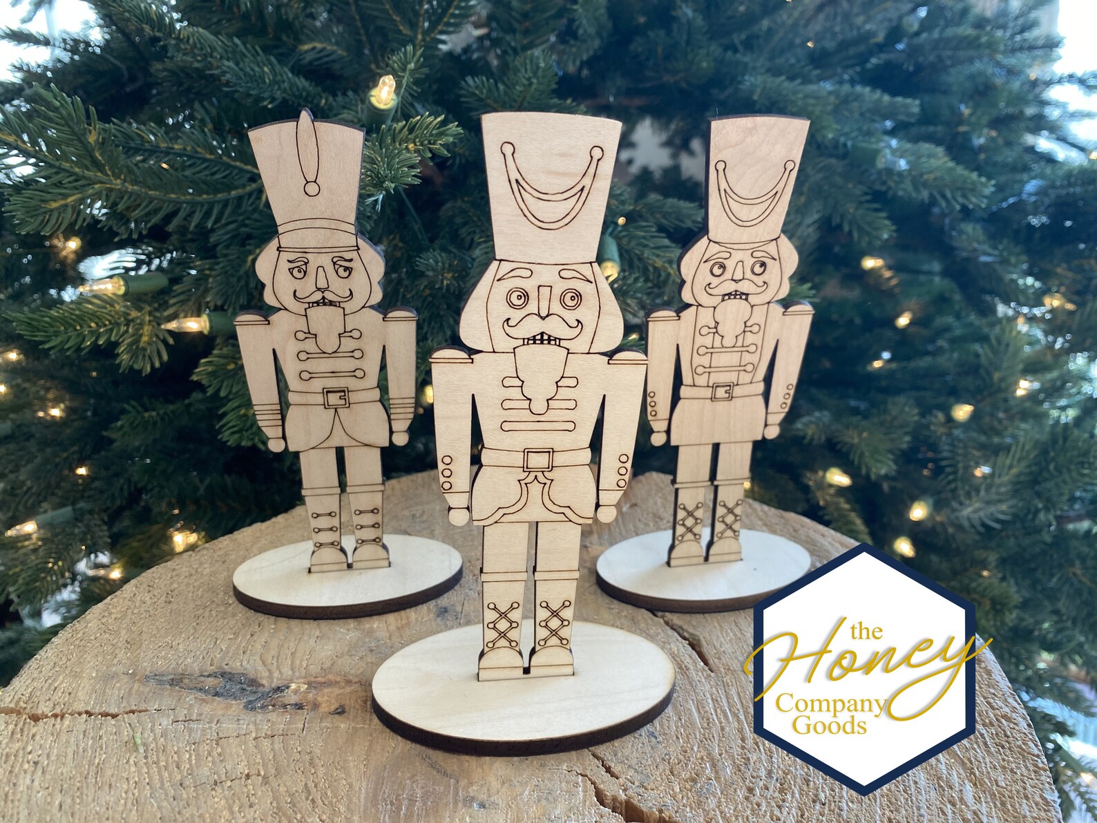 DIY Paint Your Own Nutcracker Set Unfinished Christmas 3D Etsy