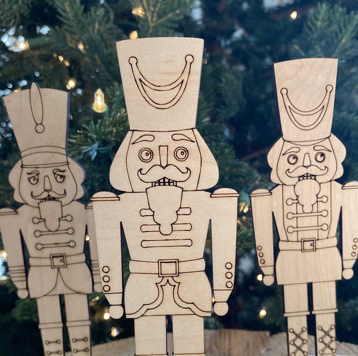 DIY Paint Your Own Nutcracker Set Unfinished Christmas 3D Etsy