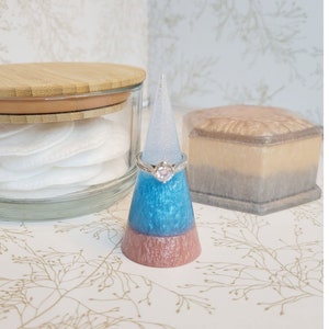Ring Stand Ring Holder Ring Cone Ring Keeper Engagement Ring Display Decorative Wedding Ring Stand Pink Blue White Clear Holo Glitter