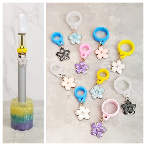 Vape Pen Charm Customizable Flower Dangle Charms for Pens and Vape Pens  Flower Dab Pen Charm 420 Accessory 510 Vape Battery Charm