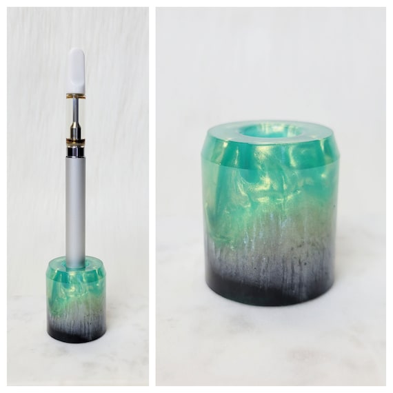 Vape Pen Stand Vape Pen Holder Handmade Slime Green Silver and Black Vape  Pen Stand Dab Pen Holder Toothbrush Holder Razor Stand - Etsy