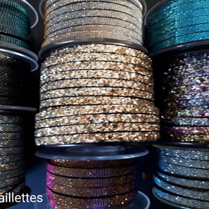 Cinturino in pelle piatta da 5 mm con paillettes, alta qualità europea