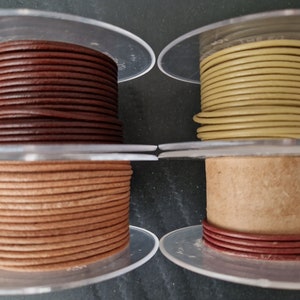 2 mm round leather cord of high European quality image 4