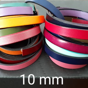 10 mm flat leather strap of high European quality