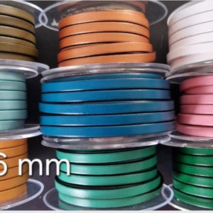 lanière cuir plat 6 mm de grande qualité européenne
