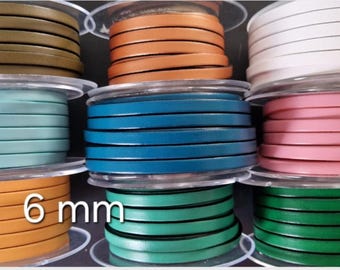 high-quality European 6mm flat leather strap