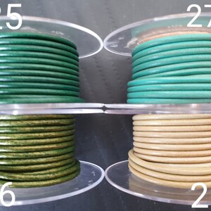 3 mm round cord in high quality European leather image 8