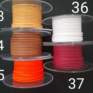 2 mm round leather cord of high European quality image 9