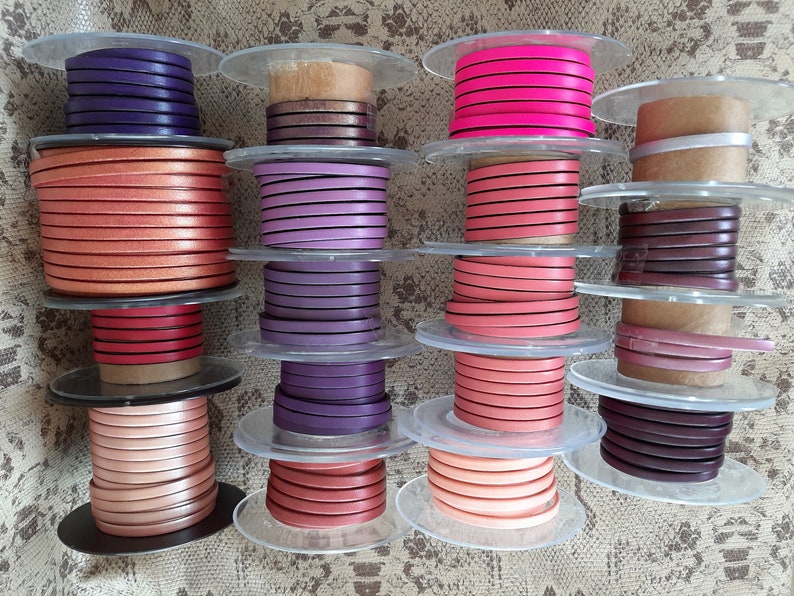 5mm Flat Leather High Quality Leather Cord Made in EU Etsy