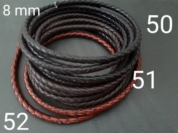 1M Braided Genuine Leather Cord Retro Bracelet DIY Jewelry Making  3/4/5/6/8MM