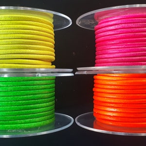 3 mm round cord in high quality European leather image 9