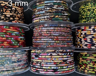 Cinturino in pelle piatta da 3 mm, stampa europea di alta qualità