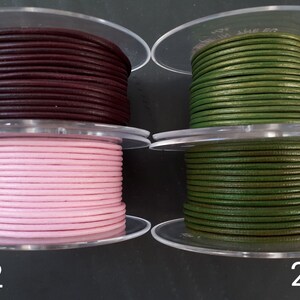 2 mm round leather cord of high European quality image 6