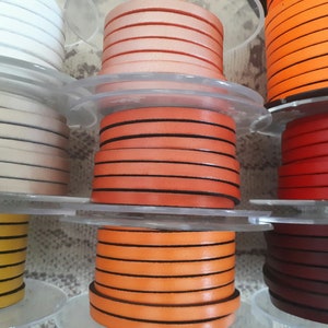 5mm Flat Leather -  High Quality Leather Cord - Made in EU
