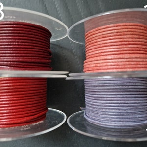 2 mm round leather cord of high European quality image 5