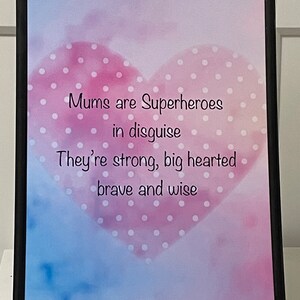Mums are superheroes poem - digital download