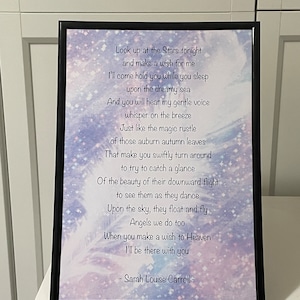 upon the dreamy sea, remembrance poem - digital download
