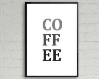 Coffe time | Printable Wall Art Design | Home Decor | Instant Download | Various Sizes | Contemporary Art