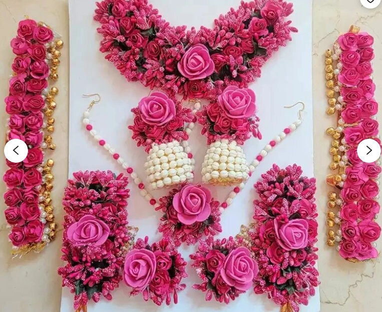 Floral jewellery set online discount
