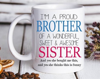 Personalized Brother Ornament Best Brother Gift For Brother From Sister Brother Christmas Gift For Brother Big Brother Present Funny Brother