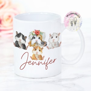 Taza de conejillo de indias / Taza de conejillo de indias lindo / I Love Guinea Pigs / Regalo personalizado de conejillo de indias / Taza de cumpleaños / Regalo de Navidad de conejillo de indias