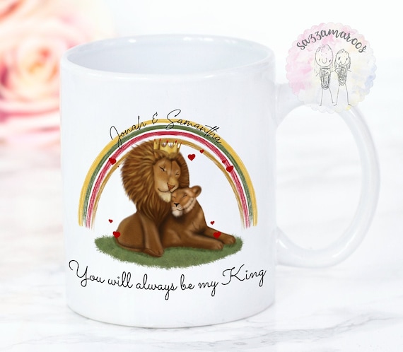 TAZA DE PAREJA DE LEONES / Regalo para el esposo / Novio / - Etsy España TAZA DE PAREJA DE LEONES / Regalo para el esposo / Novio / - Etsy España