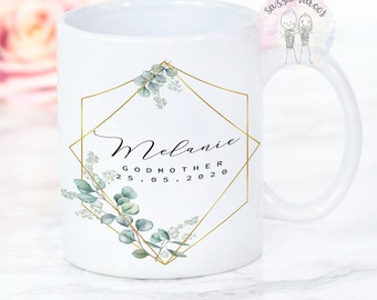 GOEDERCADEAU | Metermok | Cadeau voor meter | Roségoud geometrisch| Word jij mijn peettante? | Peetvadercadeau | Peetouders bedankmok