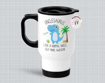 UNCLE GIFT | Uncle Insulated Travel Mug | Unclesaurus| Uncle Dinosaur Mug | Birthday Christmas Gift for Uncle|  Bad Influence | Funny Uncle