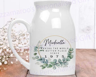 50th Birthday Flower Pot | Making the world a better place since 1975 | Happy 50th Birthday |50s| 50 | 50th | 50th Birthday Gift 1975 SAGE