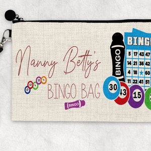 GRANDMA GIFT | Grandma Bingo Bag | Bingo Bag | Personalised Bingo Pen Holder | Birthday Christmas Gift for Nanny Nanna Grandma Gran Granny