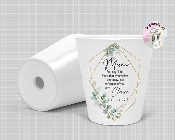 Personalised Mother of the Bride Plant Pot Eucalyptus Wedding Wedding  gift from daughter Mother of the Bride Plant Wedding Plant Pot