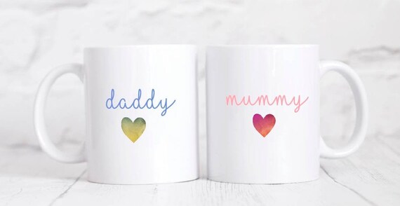 mummy and daddy mug gift set