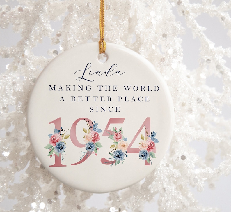 40th Birthday Gift Making the world a better place since 1984 40s 40 40th Birthday Gift born in 1984 Gift Ceramic 40th Ornament image 5