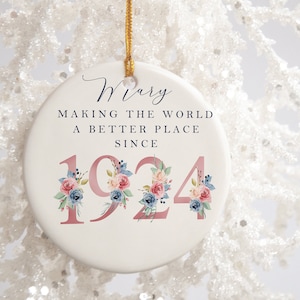 40th Birthday Gift Making the world a better place since 1984 40s 40 40th Birthday Gift born in 1984 Gift Ceramic 40th Ornament image 2