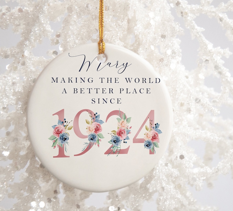 40th Birthday Gift Making the world a better place since 1984 40s 40 40th Birthday Gift born in 1984 Gift Ceramic 40th Ornament image 2