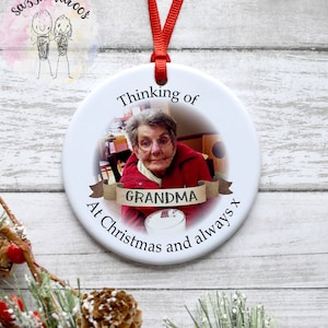 In Loving Memory at Christmas Ornament | Christmas memorial bauble | Remembrance ornament | In Loving Memory | Photo Tree Decoration