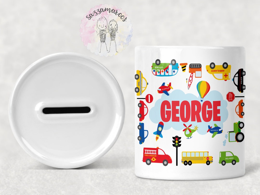 Personalised Cars Money Box cars Coin Bank Baby Shower Gift Etsy
