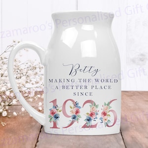 70th Birthday Flower Pot | Making the world a better place since 1956 | Happy 70th Birthday |70s| 70 | 70th | 70th Birthday Gift,1956 FLORAL image 3