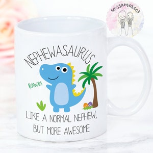 NEPHEW GIFT | Nephew Mug | Nephewasaurus| Nephew Dinosaur Mug | Birthday Christmas Gift for Nephew| Nephew Dinosaur Mug | Funny Son Gift Mug
