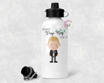 PAGE BOY Character Water Bottle | Personalised Page Boy Gift | Page Boy Gift | Page Boy Gift | Wedding Party Gifts | Wedding Gift |Groomsman