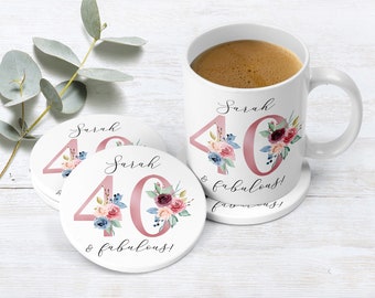 40th Birthday Mug | 40 and Fabulous | Happy 40th Birthday | 40s | 40 | 40th Birthday Gift | born in 1984 Gift | Custom Mug for 40th Birthday