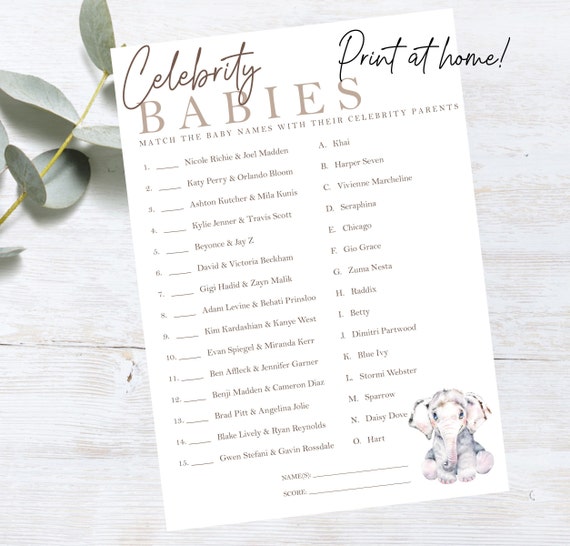 Celebrity baby 2025 photo quiz printable