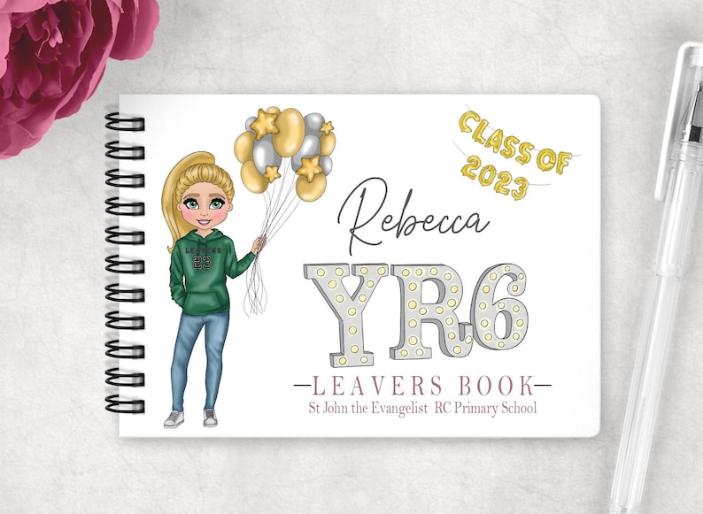 Leavers Book A6 School Leavers Book Class of 2024 Primary School Leavers book 2024 End of term book Autograph Book Memento Book image 3