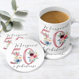 50th Birthday Mug | 50 and Fabulous | Happy 50th Birthday | 50s | 50 | 50th Birthday Gift | born in 1974 Gift | Custom Mug for 50th Birthday
