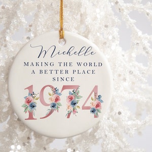 40th Birthday Gift Making the world a better place since 1984 40s 40 40th Birthday Gift born in 1984 Gift Ceramic 40th Ornament image 7