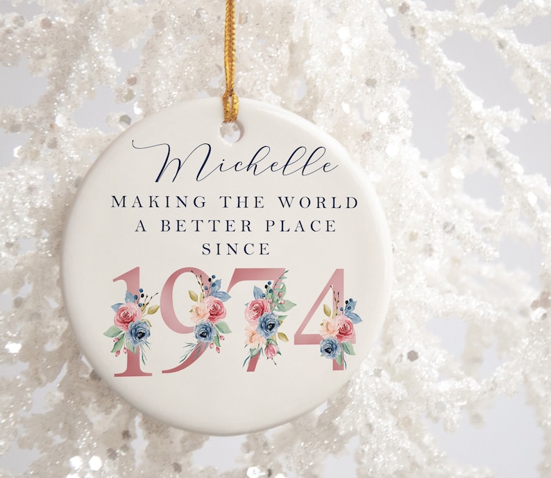 40th Birthday Gift Making the world a better place since 1984 40s 40 40th Birthday Gift born in 1984 Gift Ceramic 40th Ornament image 7