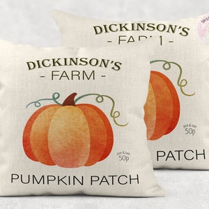 PUMPKIN CUSHION | Pumpkin patch cushion | Personalised pumpkin patch cushion | Pumpkin farm decor | Fall decor | Autumn home decor pillow